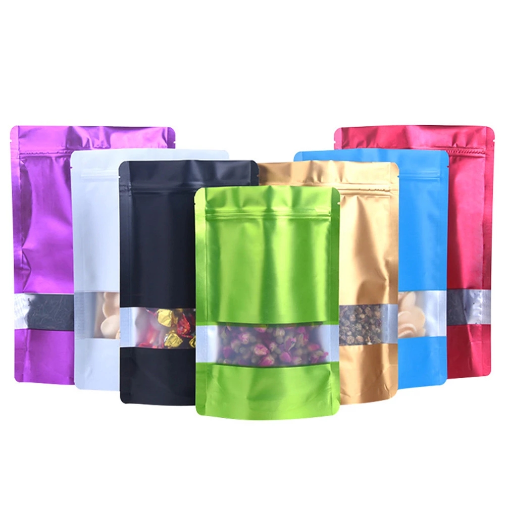 Matte Colored Stand Up Pouch With Window