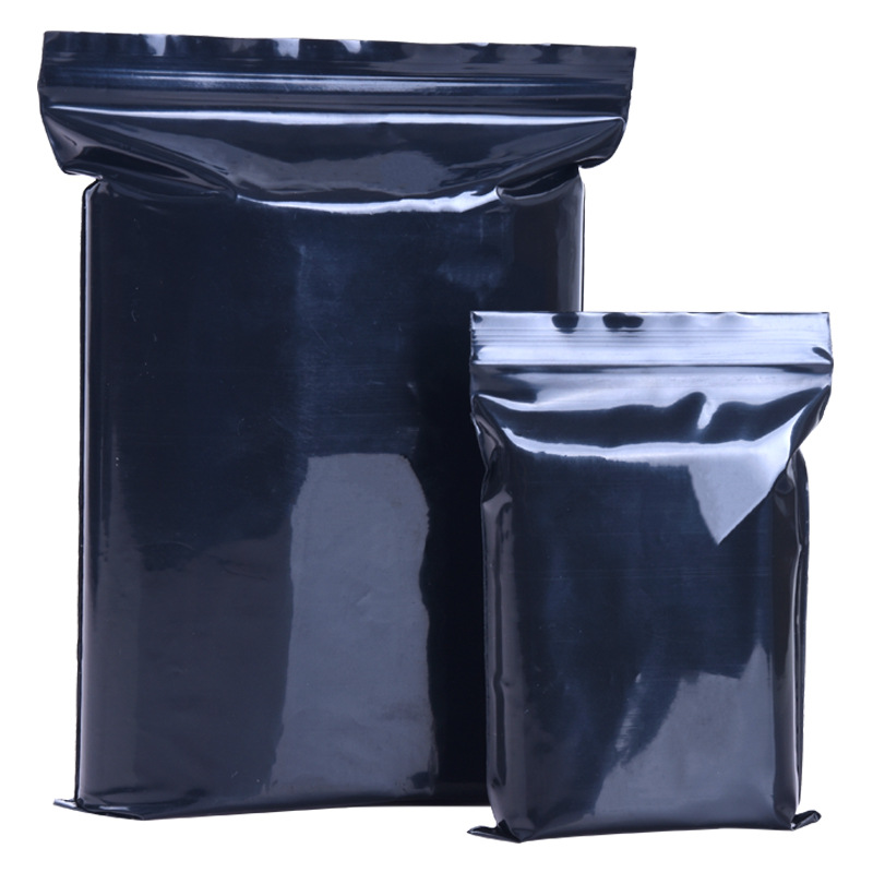 Black Poly Ziplock Bag