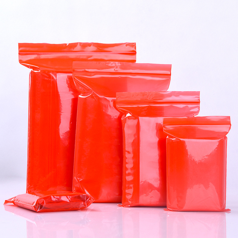 Red Poly Ziplock Bag